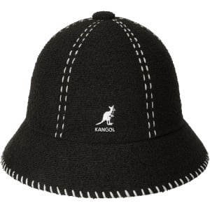Kangol, palarie bucket bermuda stitching casual, Negru