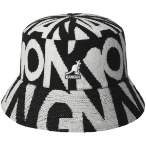 Kangol, Palarie superfan lahinch bucket, Negru/Alb