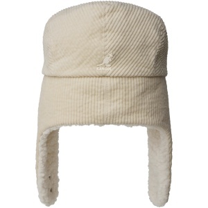 Kangol, Sapca earflaps cozy cord bugatti, Alb fildes 3