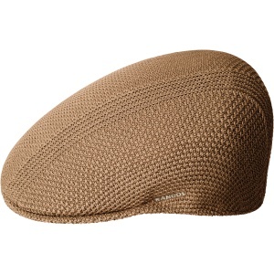 Kangol Tropic Moss Stitch Geez Flat Cap, Tan