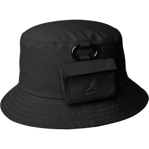 Kangol Wind Breaker Pocket Bucket Hat, Black