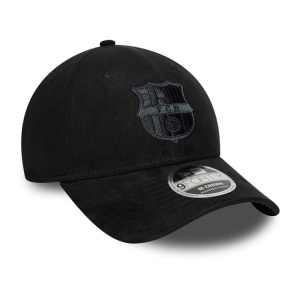 New Era, sapca 9forty Fc Barcelona faux suede, Negru mat 3