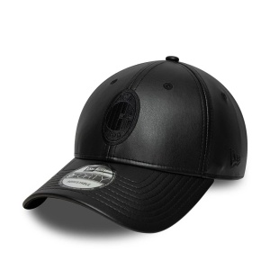 New Era, sapca 9forty PU faux leather AC Milan, Negru mat