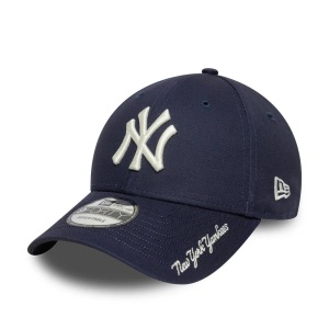 New Era, Sapca 9forty visor script NY Yankees, Albastru marin