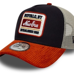 New Era, sapca trucker cord patch, Albastru marin