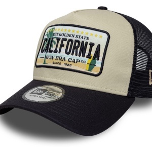 New Era, sapca trucker licence plate California, Bej nisip