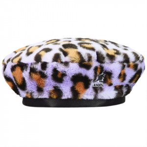 Bereta Kangol Faux Fur Lavender Leopard
