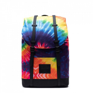 Herschel rucksack retreat rainbow tie dye, Rot