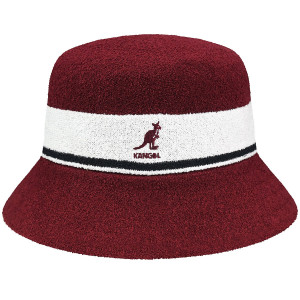 Kangol Bermuda Stripe Bucket Hat, Red