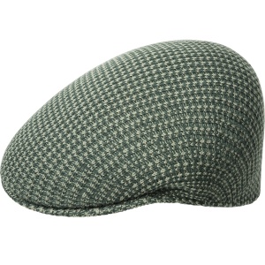 Kangol Grid Knit 504 Flatcap, Deep Emerald