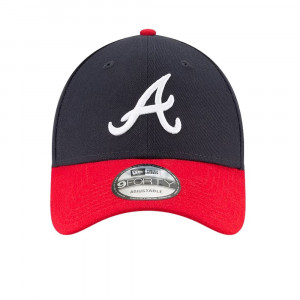 New Era, Atlanta Braves állítható baseballsapka, Sötétkék, 55.8-61.5 CM Standard