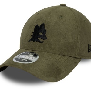 New Era, sapca 9forty faux suede AS Roma, Verde padure
