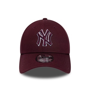New Era, sapca 9forty team outline NY Yankees, Rosu bordo 2