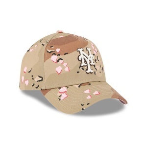 New Era, sapca trucker camo hearts MLB New York Mets, Bej safari 3