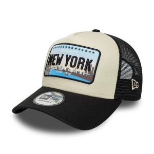 New Era, sapca trucker licence plate Yankees, Negru mat