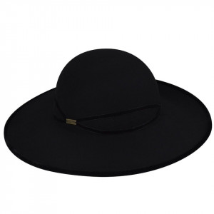 Palarie Betmar Marseille Wide Brim Negru