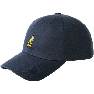 Sapca Kangol washed cotton adjustable baseball bleumarin