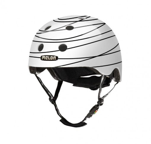 CASCA MELON SCRIBBLE M-L 52-58CM ALB