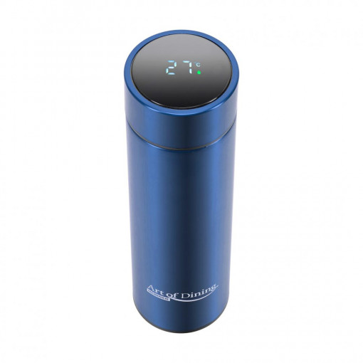 TERMOS INOX 450ML,IND.LED.TEMP ALBASTRU