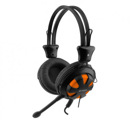 Casti A4tech HS-28 cu fir, negru/port.