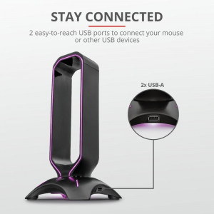 Trust GXT 265 Cintar RGB Headset Stand - Img 5