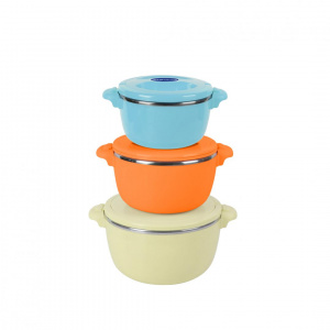 SET 3CASEROLE TERMICE 2+4+6L,BELLY BEIGE - Img 1