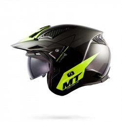 MT Helmets - DISTRICT SUMMIT [sun visor] - negru / galben fluo