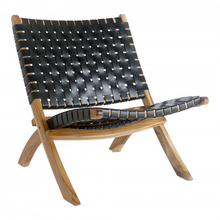 House Nordic, PeCovoria Folding Scaun, 8x74.5x66cm, Negru/Natur
