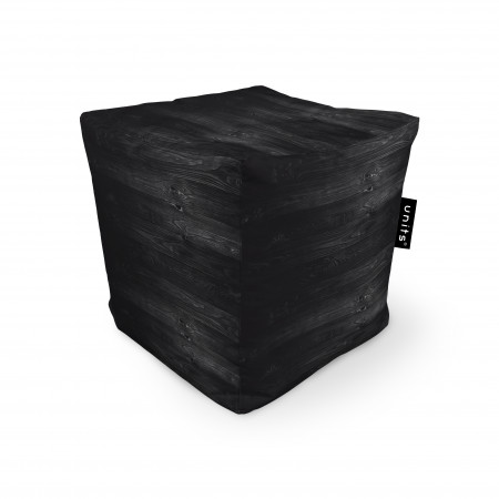 Fotoliu Units Puf (Bean Bags) tip cub, impermeabil, lemn negru