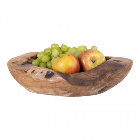 House Nordic, Rio Lemn de tec Bowl, 2.1x30x30cm, Lemn de tec