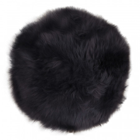 House Nordic, Lambskin seat, 0.15x35x35cm, Negru
