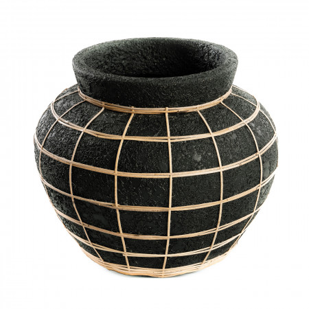 The Belly Vase - Negru Natural - L, Bazar Bizar