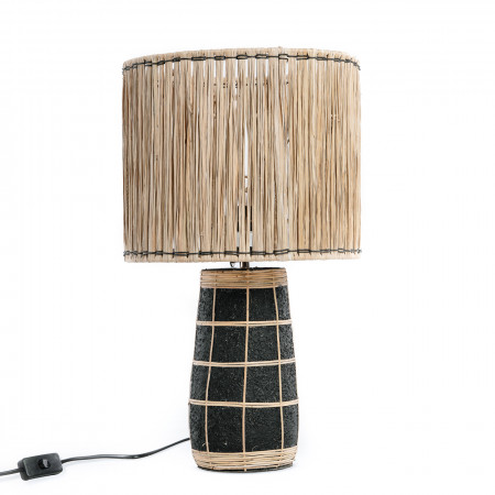 Lampa de masă Skiathos - negru natural, Bazar Bizar