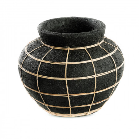 The Belly Vase - Negru Natural - M, Bazar Bizar