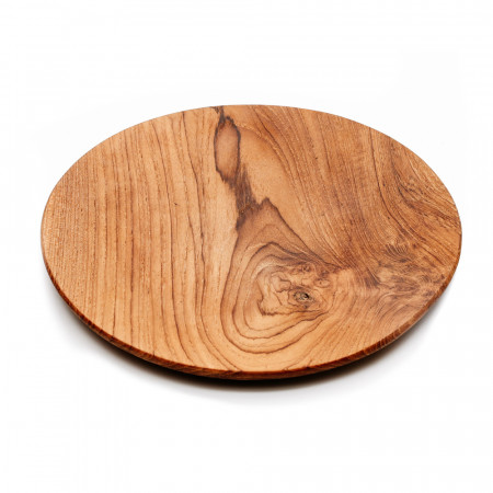 The Teak Root Round Plate - L, Bazar Bizar, L