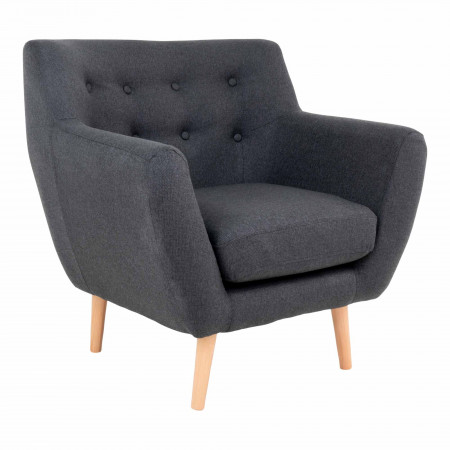 House Nordic, Monte ArmScaun, 18.2x76x81cm, Gri Inchis