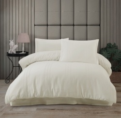 MELKOR Lenjerie de pat crem din bumbac 100% 240*260cm