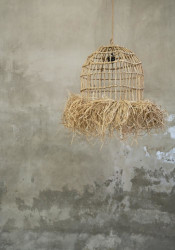 Lustra Casita - Natural - S, Bazar Bizar, Ratan, 40x40x65 - Img 3