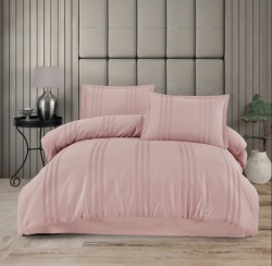 MELKOR Lenjerie de pat roz- pudra din bumbac 100% 240*260cm