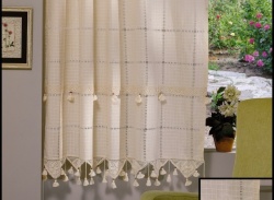 PR001 Perdea de bucatarie din bumbac cu dantela - diferite dimensiuni