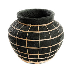 The Belly Vase - Negru Natural - L, Bazar Bizar
