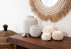 The Raffia Cowrie Mirror - Natural White - Img 3