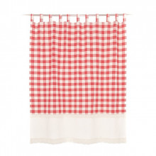 PR009burgundy 160*180cm Perdea de bucatarie din bumbac cu dantela