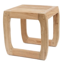 Scaun Symi, lemn de tec, 38x38x40cm, Bazar Bizar - Img 3