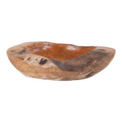 House Nordic, Rio Lemn de tec Bowl, 2.1x30x30cm, Lemn de tec - Img 3