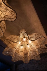 Lustra cu valuri- Natural - XL, Bazar Bizar, 110x110x85 - Img 3