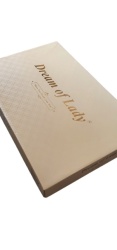 Cuvertura de pat crem din brocard 250*260cm cu 2 fete de perna 60*80cm - Img 3