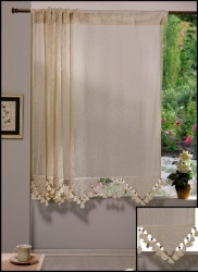 PR005 Perdea de bucatarie din bumbac cu dantela - diferite dimensiuni