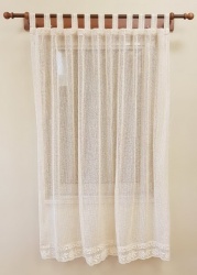 PR028A Perdea de bucatarie din bumbac cu dantela - diferite dimensiuni