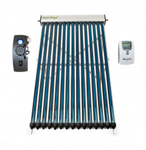 PACHET Colector Solar 15 tuburi + Grup pompare + Controller Resol 3T1